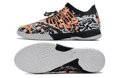 Puma Future Z 1.3 Teazer IC Low-Tops Football Shoes - White/Black/Orange