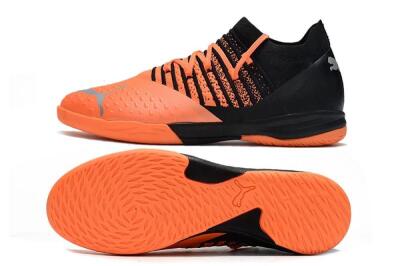 Puma Future Z 1.3 Teazer IC Low-Tops Football Shoes - Orange/Black/Silver