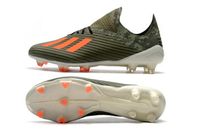 Adidas X 19.1 FG Low-Tops Football Boots - Green/Orange/White