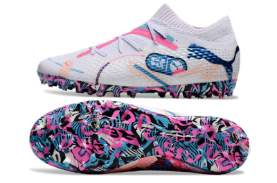 Puma Future Ultimate MG Low-Tops Football Boots - White/Blue/Pink