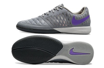 Nike Lunar Gato 2 IC Low-Tops Football Shoes - Grey/Purple/White