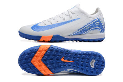 Nike Air Zoom Mercurial Vapor 16 Elite TF Low-Tops Football Shoes - White/Blue/Orange