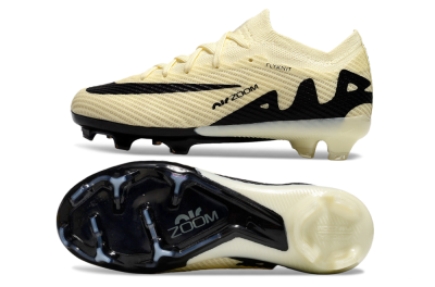 Kids Nike Air Zoom Mercurial Vapor 15 Elite FG Low-Tops Football Boots - Beige/Black