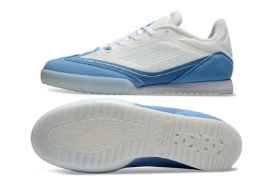 Messi Adizero F50 Freestyle IC Low-Tops Football Shoes - White/Blue/Grey