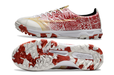 Mizuno Morelia Neo TF Low-Tops Football Shoes - White/Red/Gold