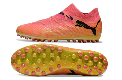 Puma Future Ultimate MG Low-Tops Football Boots - Pink/Black/Yellow