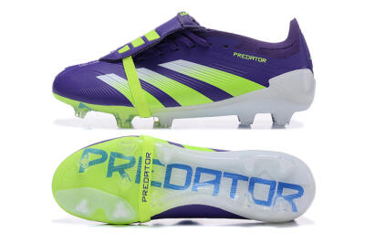 Adidas Predator Elite Foldover Tongue FG Low-Tops Football Boots - Purple/Yellow/White