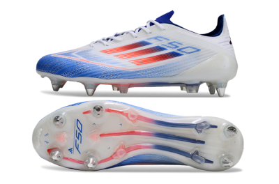 Adidas F50 Elite SG Low-Tops Football Boots - White/Blue/Red