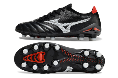 Mizuno Morelia Neo 4 FG Low-Tops Football Boots - Black/White/Red