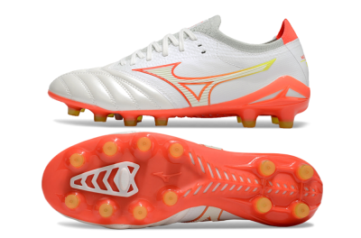 Mizuno Morelia Neo 4 FG Low-Tops Football Boots - White/Red/Yellow