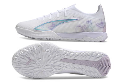 Puma Ultra Ultimate TF Low-Tops Football Shoes - White/Purple/Blue