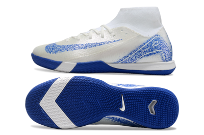 Nike Air Zoom Mercurial Superfly 10 Elite IC High-Tops Football Shoes - Beige/White/Blue