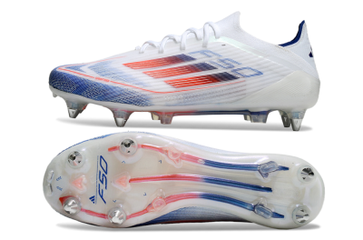 Adidas F50 Elite SG Low-Tops Football Boots - White/Blue/Red