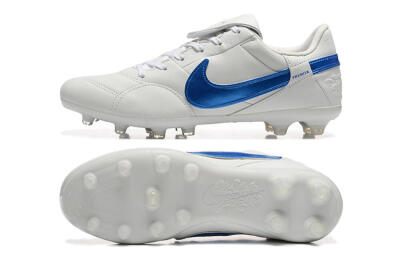 Nike The Premier 3 FG Low-Tops Football Boots - Beige/Blue/White