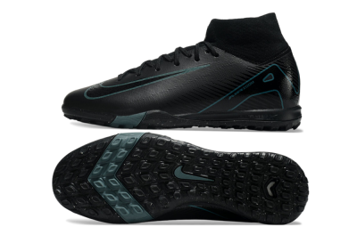 Nike Air Zoom Mercurial Superfly 10 Elite TF High-Tops Football Shoes - Black/Green/Silver