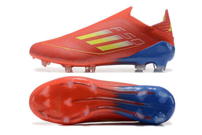 Adidas F50 Elite Laceless FG Low-Tops Football Boots - Red/Yellow/Blue