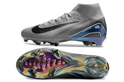 Nike Mercurial Superfly 10 Elite FG High-Tops Football Boots - Grey/Black/Blue/Gold