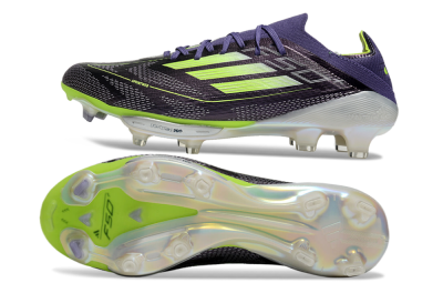 Adidas F50+ Lightstrike Elite FG Low-Tops Football Boots - Purple/Yellow/Silver