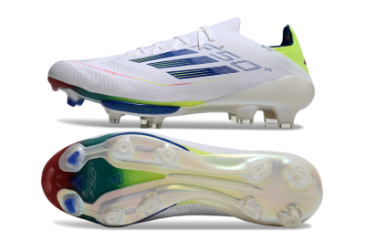 Adidas F50+ Lightstrike Pro FG Low-Tops Football Boots - White/Blue/Yellow