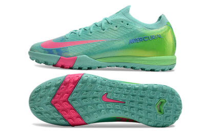 Nike Air Zoom Mercurial Vapor 16 Elite TF Low-Tops Football Shoes - Jade/Pink/Blue