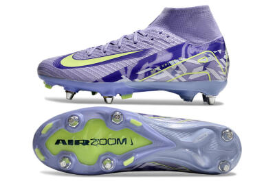 Nike Air Zoom Mercurial Superfly 10 Elite SG High-Tops Football Boots - Purple/Yellow/White