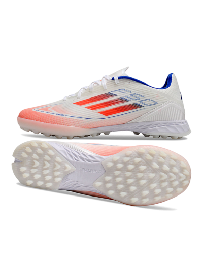 Adidas F50 Pro TF Low-Tops Football Shoes - White/Red/Blue