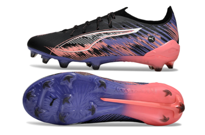 Puma Ultra Ultimate FG Low-Tops Football Boots - Black/White/Purple/Pink
