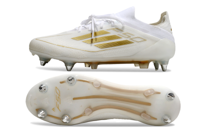 Adidas F50 Elite SG Low-Tops Football Boots - White/Gold