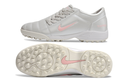 Nike Total 90 II TF Low-Tops Football Shoes - Silver/Pink/White