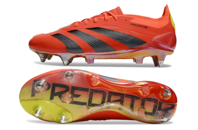 Adidas Predator 24 Elite SG Low-Tops Football Boots - Red/Black/Yellow