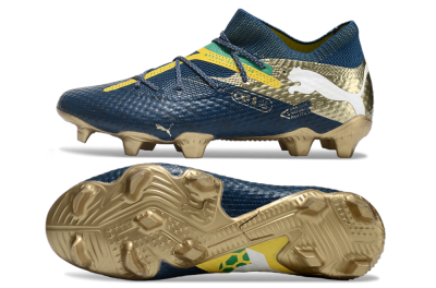 Puma x Neymar Future 7 Ultimate bna FG Low-Tops Football Boots - Blue/Yellow/Green