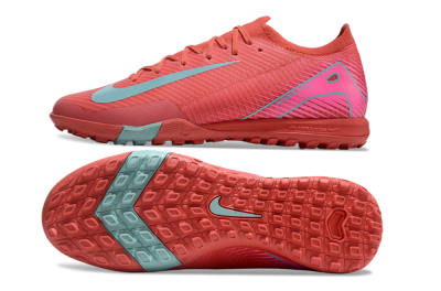 Nike Air Zoom Mercurial Vapor 16 Elite TF Low-Tops Football Shoes - Red/Jade/White