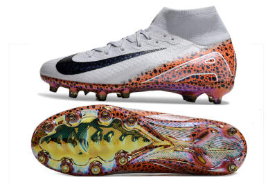 Nike Air Zoom Mercurial Superfly 10 Elite AG High-Tops Football Boots - Grey/White/Leopard