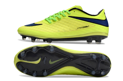 Nike Hypervenom Phantom FG Low-Tops Football Boots - Yellow/Blue/Black