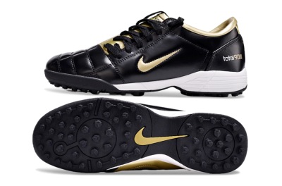 Nike Total 90 II TF Low-Tops Football Shoes - Black/Gold/White
