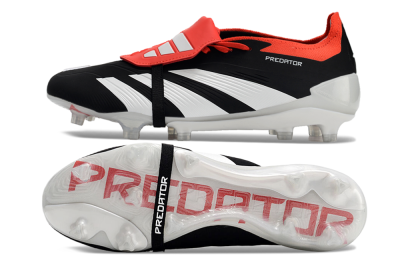 Adidas Predator Elite Foldover Tongue FG Low-Tops Football Boots - Black/White/Red