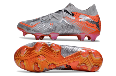 Puma Future Ultimate FG Low-Tops Football Boots - Silver/Red/Pink