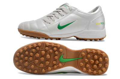 Nike Total 90 II TF Low-Tops Football Shoes - Silver/Green/Yellow