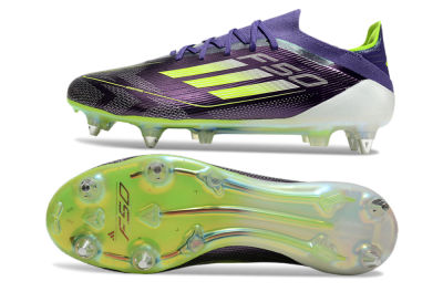 Adidas F50 Elite SG Low-Tops Football Boots - Purple/Yellow/White