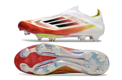 Adidas F50+ Lightstrike Elite Laceless FG Low-Tops Football Boots - Red/White/Yellow