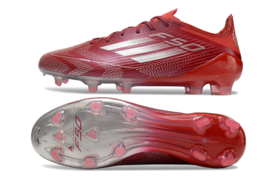 Adidas F50 Elite FG Low-Tops Football Boots - Red/Silver/White