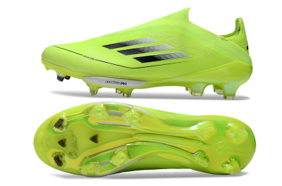 Adidas F50+ Lightstrike Elite Laceless FG Low-Tops Football Boots - Yellow/Black/Silver
