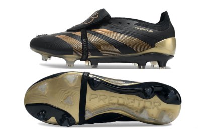 Adidas Predator Elite Foldover Tongue FG Low-Tops Football Boots - Black/Gold