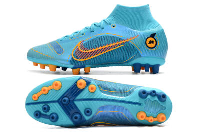 Nike Mercurial Superfly 8 Elite AG High-Tops Football Boots - Blue/Yellow/Black
