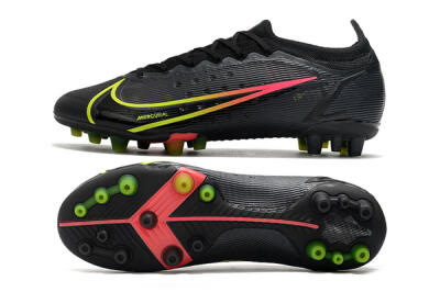 Nike Mercurial Vapor 14 Elite AG Low-Tops Football Boots - Black/Yellow/Pink