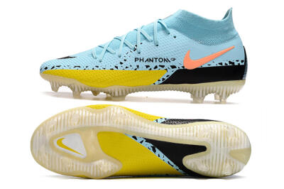 Nike Phantom GT2 DF Elite FG High-Tops Football Boots - Jade/Yellow/Pink
