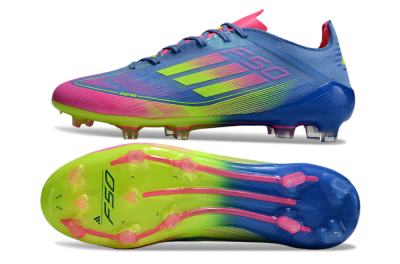 Adidas F50 Elite TF Low-Tops Football Shoes - Blue/Pink/Yellow
