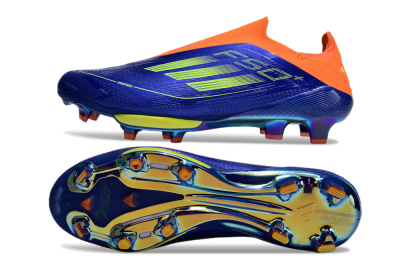 Adidas F50+ Elite Lightstrike Pro Laceless FG Low-Tops Football Boots - Blue/Yellow/Orange