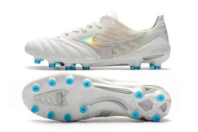 Mizuno Morelia Neo 2 FG Low-Tops Football Boots - White/Silver/Blue