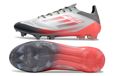 Adidas F50 Elite FG Low-Tops Football Boots - White/Silver/Red